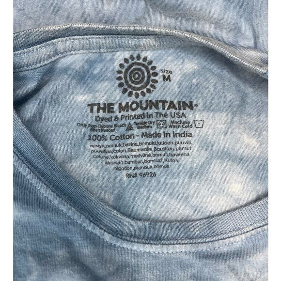 The Mountain Tie Dye Wolf Moon Graphic Print T-Shirt Size Medium Crew Neck - Picture 4 of 5